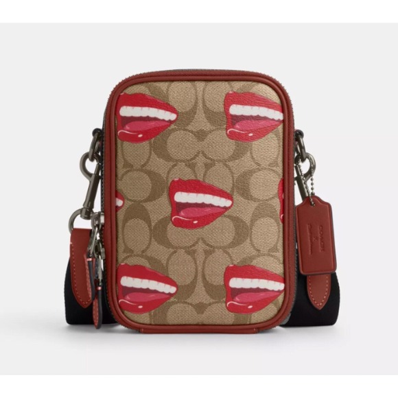 Coach Handbags - Coach Stanton Tom Wesselmann Lips Signature Crossbody Bag CQ088 NWT